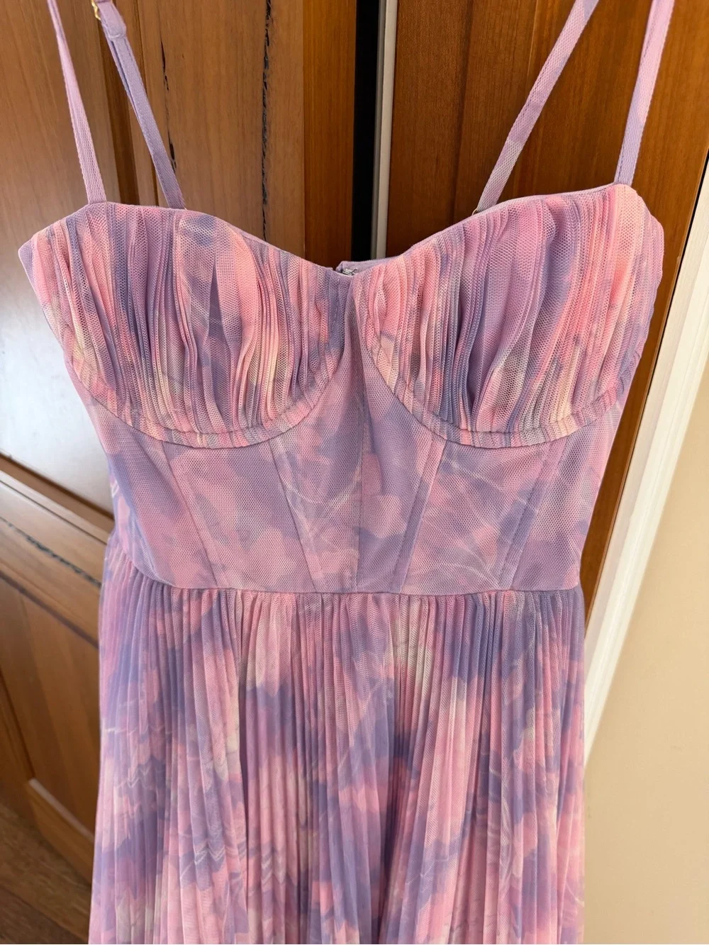 NWT Hutch Pink and Lavender Pleated Midi Dress. NEVER WORN!! - Picture 2 of 3
